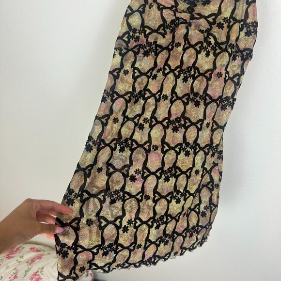 NWT Intimately Free People Lace & Bows Mini Slip Dress S Coquette Feminine Girly - Picture 4 of 10